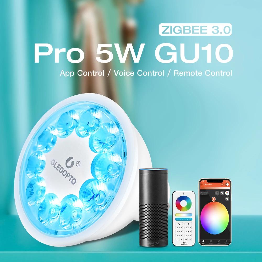 GLEDOPTO-Ʈ 5W RGBCCT LED GU10 , ׺ 3.0  ƮƮ,  ˷ Ʈ繰     Բ ۵